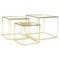 Gold ‘Isocèle’ Nesting Tables by Max Sauze for Atrow, 1970s, Set of 3 2