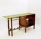 Mid-Century Modern Italian Console or Desk with Green Glass Top, 1960s, Image 2