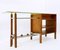 Mid-Century Modern Italian Console or Desk with Green Glass Top, 1960s 14