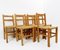 Elm and Straw Seat Dining Chairs, 1950s, Set of 6 3