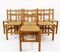 Elm and Straw Seat Dining Chairs, 1950s, Set of 6 2
