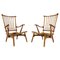 Vintage Wood Armchairs from De Ster Gelderland, 1950s, Set of 2 1
