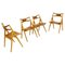 Sawbuck Chairs by H. Wegner from Carl Hansen & Søn, Set of 4 1