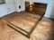 Mid-Century Gilded Metal and Bronze Mirror Headboard Bed from Belgo Chrome, 1970s 4