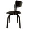 Schwarzer 404 Stuhl aus Holz & Leder von Thonet 1