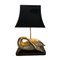 Solid Brass Table Lamp with Swan Motif, Image 5