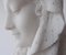 Cesare Lapini, Alabaster Bust of a Woman in Lace Shroud, Signed and Dated 19th, Set of 2 9