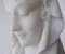 Cesare Lapini, Alabaster Bust of a Woman in Lace Shroud, Signed and Dated 19th, Set of 2 10
