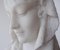 Cesare Lapini, Alabaster Bust of a Woman in Lace Shroud, Signed and Dated 19th, Set of 2, Image 10