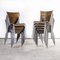 French Grey Leg School Dining Chairs from Mullca, 1950s, Set of 13 4