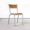French Grey Leg School Dining Chairs from Mullca, 1950s, Set of 13 1
