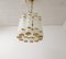 Brass & Crystal Cylinder Chandelier by Tyringe for Orrefors, Sweden, Image 7