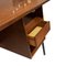 Mid-Century Modern Italian Desk in Teak and Brass, 1950 3