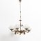 Lámpara de techo Spider francesa vintage de bronce, años 40, Imagen 4