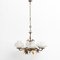 Lámpara de techo Spider francesa vintage de bronce, años 40, Imagen 7