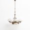 Lámpara de techo Spider francesa vintage de bronce, años 40, Imagen 6