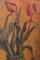 Bodegón con tulipanes, siglo XX, óleo sobre lienzo, enmarcado, Imagen 3