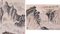 Chinesische Landschaften, Aquarell auf Papier, 2er Set 2