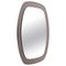 Mid-Century Oval Italian Wall Mirror with Bronzed Glass Frame from Cristal Art, 1960s, Image 1