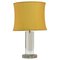 Mid-Century Italian Table Lamp with Lucite Column & Brass Base by Romeo Rega, 1970s, Image 1