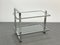 Mid-Century Italian Chromed Steel and Crystal Glass Bar Cart, 1970s, Image 17