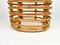 Bamboo & Wicker Round Pouf Stool by Franco Albini, Italy, 1960s, Image 8