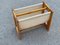 Vintage Pine & Canvas Magazine Rack, Denmark, 1970s 5