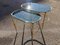 Tables d'Appoint Art Déco Vintage en Laiton, Set de 2 2