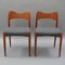 Vintage Teak Chairs by Niels Otto Møller, 1960s, Set of 2 1