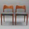 Vintage Teak Chairs by Niels Otto Møller, 1960s, Set of 2 14