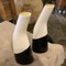 Italian Black and White Ceramic Vases by La Donatella, 1960s, Set of 2 3