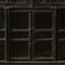 Antique Dark Elm Panelled Cabinet 7