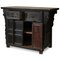 Antique Dark Elm Panelled Cabinet 3