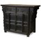 Antique Dark Elm Panelled Cabinet, Image 2