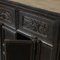 Antique Dark Elm Panelled Cabinet, Image 5