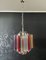 Modern Multicolored Prism Quadriedri Glass Chandelier, 1980s 2