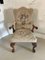 Antique Carved Mahogany Library Chair 1