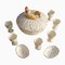 Antike Ostschalen mit Schale und Eierbechern, 10er Set 1