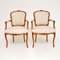 Französische Vintage Salon Stühle aus Nussholz, 2er Set 2