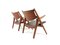 Poltrone Sawbuck vintage di Hans J. Wegner di Carl Hansen & Søn, set di 2, Immagine 2