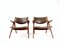 Poltrone Sawbuck vintage di Hans J. Wegner di Carl Hansen & Søn, set di 2, Immagine 26