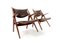 Vintage Sawbuck Armchairs by Hans J. Wegner by Carl Hansen & Søn, Set of 2, Image 4