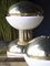 Mid-Century Tischlampen aus Gold & Opalglas von Gaetano Sciolari, 2er Set 10