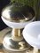 Lámparas de mesa Mid-Century de oro y vidrio opalino de Gaetano Sciolari. Juego de 2, Imagen 4