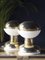 Mid-Century Tischlampen aus Gold & Opalglas von Gaetano Sciolari, 2er Set 12