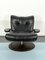 Vintage Italian Black Swivel Armchair, 1960s, Image 6