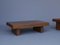 Tavolo basso vintage rustico in legno, set di 2, Immagine 4