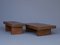 Vintage Rustic Wooden Low Table, Set of 2, Image 5