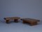 Niedriger Vintage Vintage Holztisch, 2er Set 2