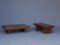 Vintage Rustic Wooden Low Table, Set of 2, Image 3